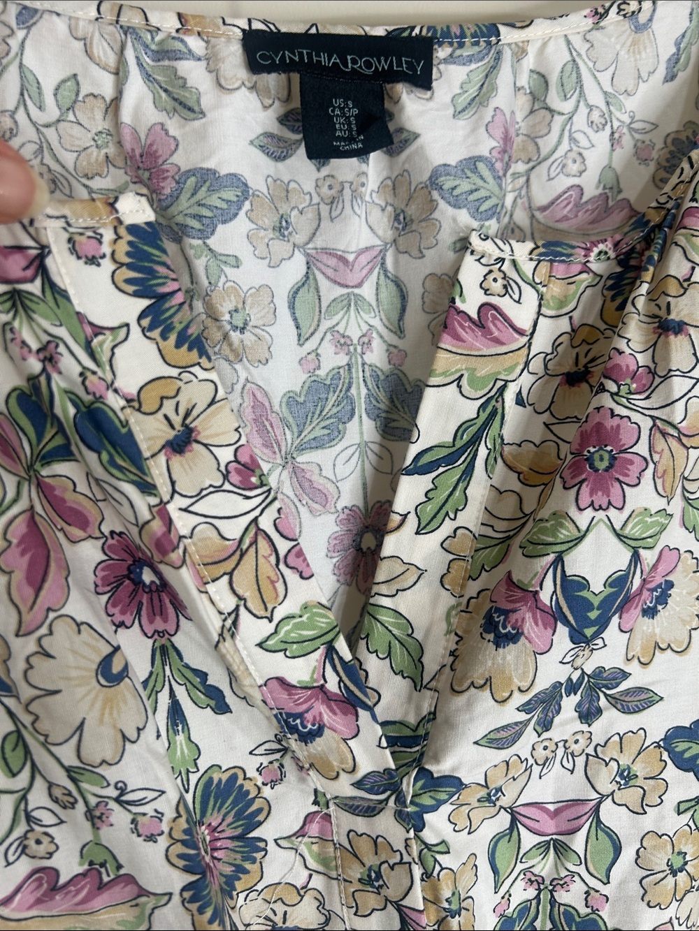 CYNTHIA ROWLEY Floral Tiered Maxi Dress Size Small - Picture 5 of 14